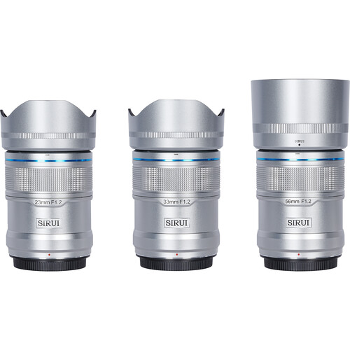 Комплект объективов Sirui Sniper 23/33/56 мм F/1.2 (Fujifilm X Mount, Серебристый) Комплект объективов Sirui Sniper 23/33/56 мм F/1.2 (Fujifilm X Mount, Серебристый)